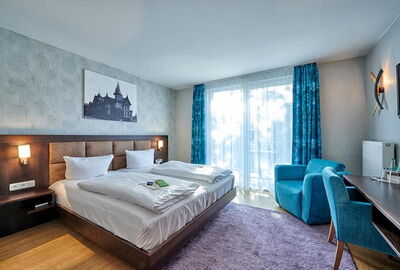 Gasthaus Brauhaus zum Löwen in Mühlhausen - Zimmer mit Doppelbett