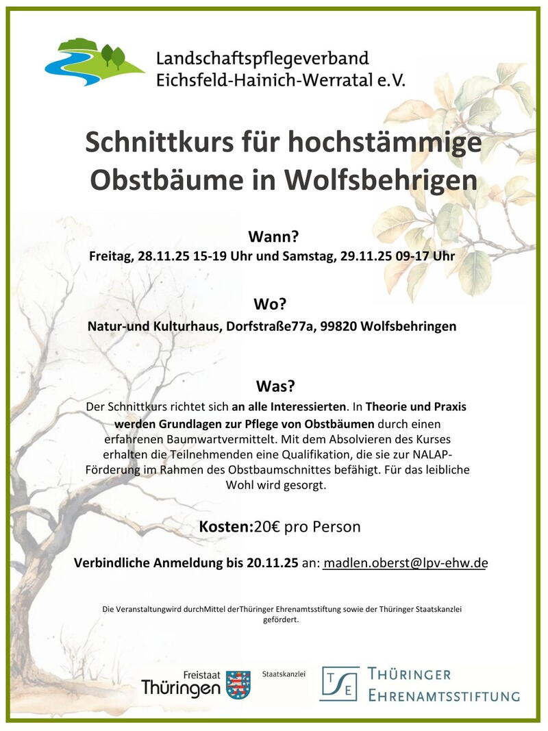 Plakatt Altbaumschnittkurs