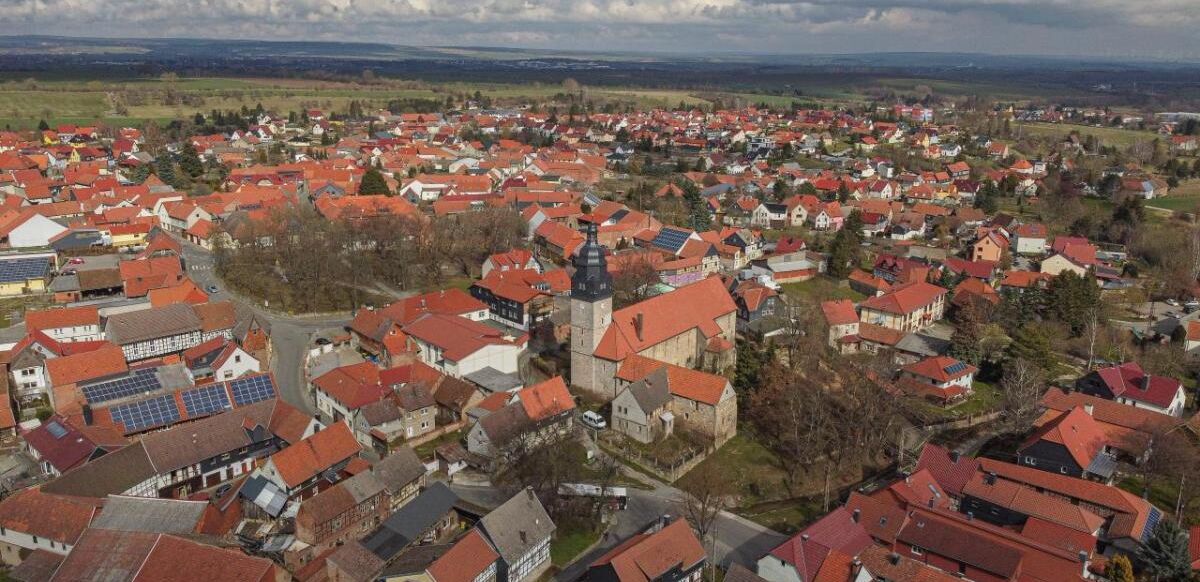 Vogtei Oberdorla Luftaufnahme Herbst