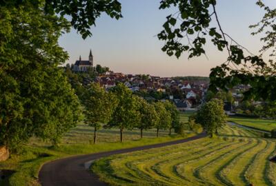 Blick auf Effelder mit dem sogenannten Eichsfelder Dom