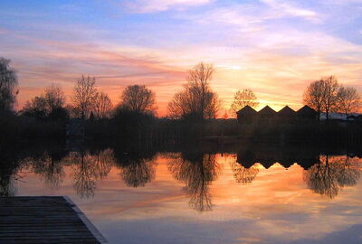 Sonnenuntergang am Werratalsee