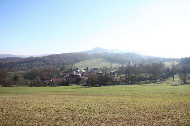 Blick auf Döringsdorf, einem Ortsteil von Geismar im Eichsfeld