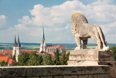 Mühlhausen: Blick vom Löwen im Sommer
