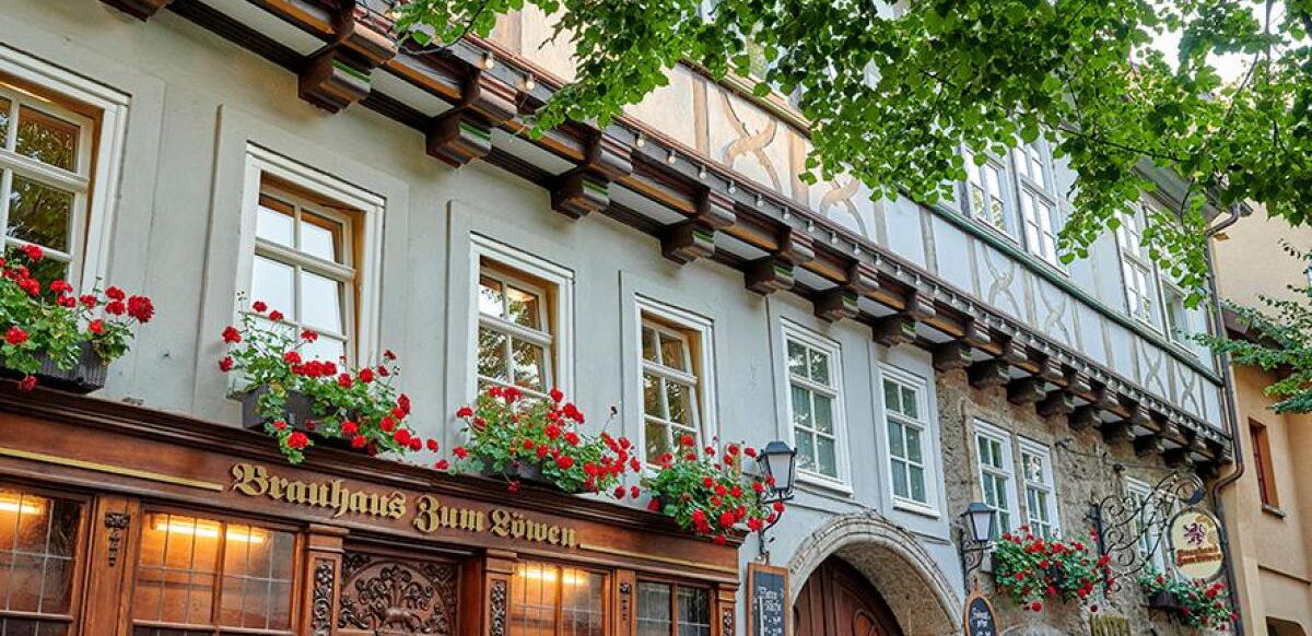 Gasthaus Brauhaus zum Löwen in Mühlhausen - Eingangsbereich