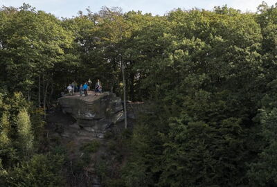 Die Teufelskanzel aus der Vogelperspektive