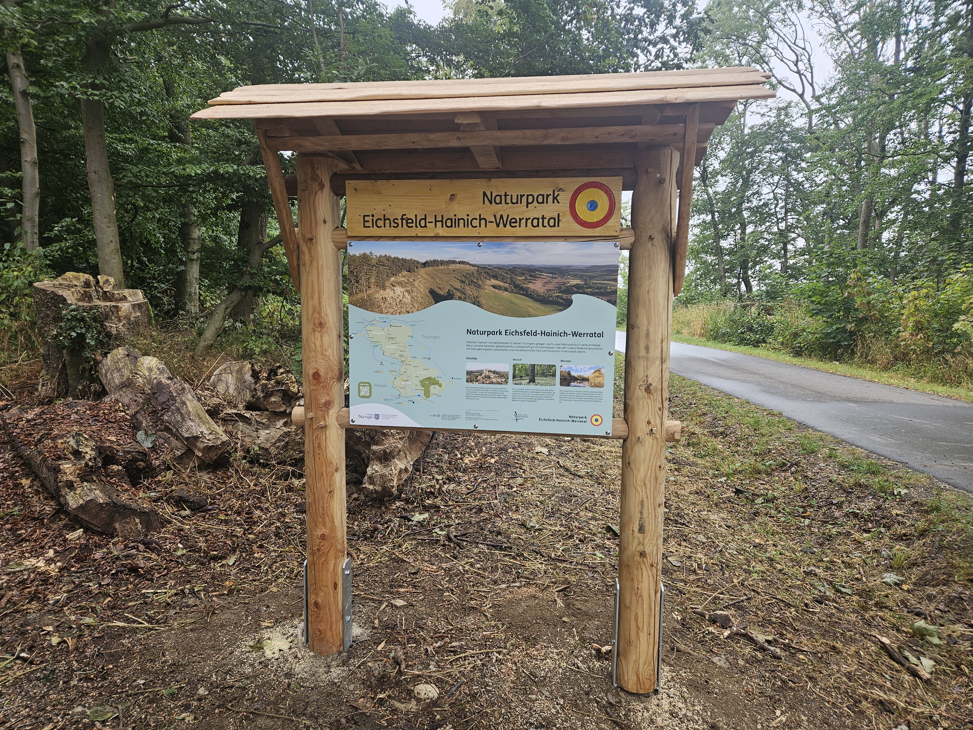 Neue Totholz Infotafel Unstrut-Leine Radweg Heuthen